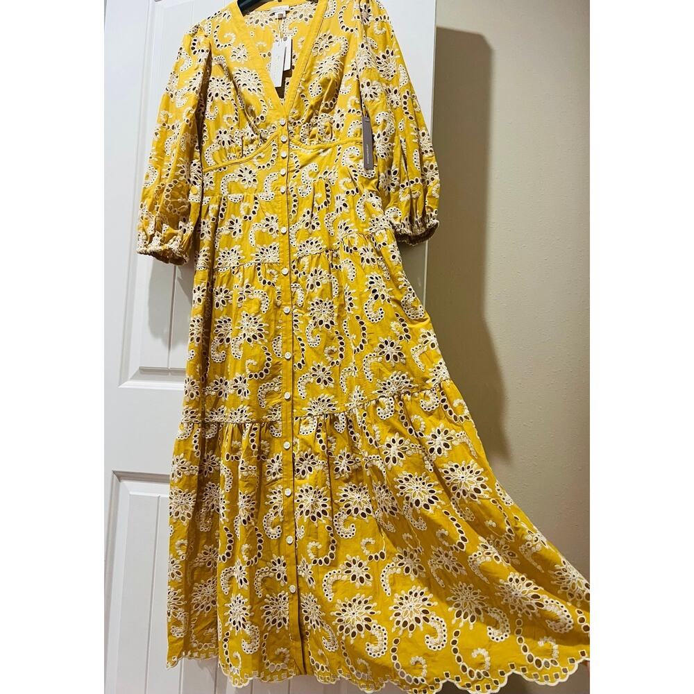NWT❤️Anthro Shoshanna Sicily Eyelet Maxi Dress sz12 - Picture 2 of 11